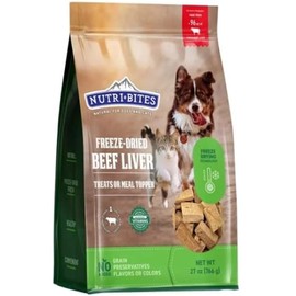 Tomo Wellness NutriBites Freeze Dried Liver Treats for Dogs & Cats - High-Protein Single Ingredient Freeze Dried Dog Treats, Beef Liver - Proudly Made in Canada - 27 OZ HIGH PROTIEN Natural Grain