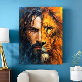 Diamond Art Kits for Adults, Jesus Diamond Painting Kits for Beginners, 5D Jesus Round Full Drill Gem Art for Adults, Paint by Diamonds Pictures DIY Crafts Kits 12x16inch