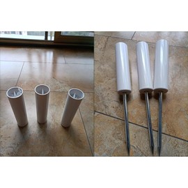 Fishing Rod Holders for Bank Fishing,Bank Fishing Rod Rack Stand,,Fish Pole Holder for Beach,with Copper Fishing Rod Alarm Bell (4 Pack White)