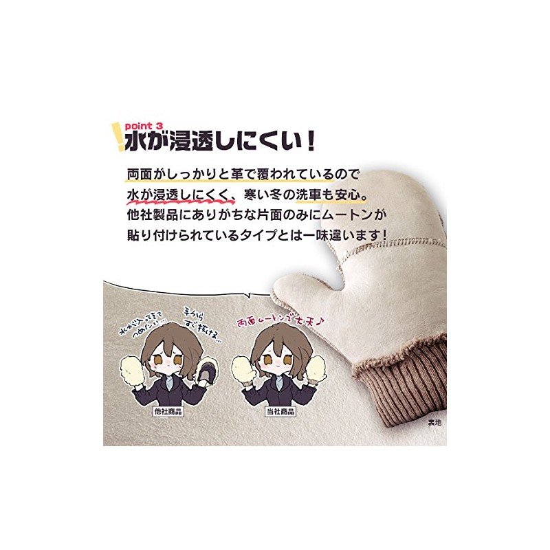 1 x Car Wash Shearling Gloves Washing Gloves Hand Mop