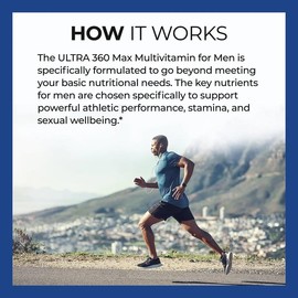 Vitamin World ULTRA 360 Men's Max Multivitamin, Max for Men Daily Multivitamin - Non-GMO, Gluten Free - Supplement, Healthcare Fitness, Edible Dietary-90 Caplet