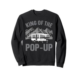 Funny Pop Up Camper Art For Men Dad Pop Up Trailer Camping Sweatshirt