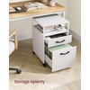 VASAGLE File Cabinet, Mobile Filing Cabinet with Wheels, 2 Drawers,
