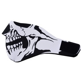 WHITE FANG FG008 Men's Face Guard, Autumn & Winter, Cold Protection, UV Protection, Skull, Cycling, Sports, Black