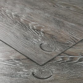 Livelynine 32-Sheet Peel and Stick Wood Flooring Waterproof Gray Distressed Wood Vinyl Floor Cover Sticker 12x12 Self Adhesive Rustic Laminate Bathroom Floor Tile Sticker Renter Friendly LVP Flooring
