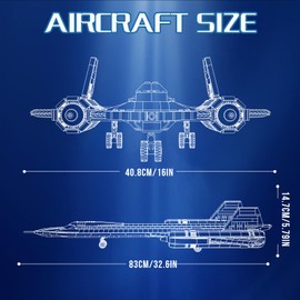 Fighter Jet Toy Building Sets - 1775 Peice Large Model Airplane Kit For Adults Boys Girls, Military Toys Are Suitable For Military Enthusiasts Collection, Christmas, New Year, Birthday Gifts.