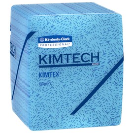 Kimberly-Clark 33560 1/4 Fold Polypropylene Kimtech Surface Prep Wipes, 12.5 x 12", Blue (Pack of 66)
