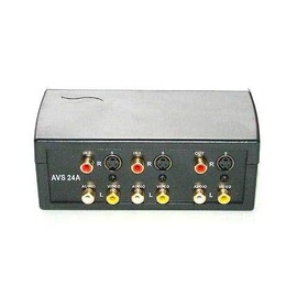 2 Way AV Input Selector Switch Box with S-Video