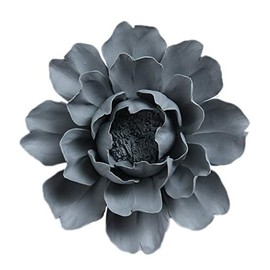 ALYCASO Peony Ceramic Flower Wall DÃ©cor Artificial 3D Flower Wall Art for Living Room Home Hallway Bedroom Kitchen Farmhouse Bathroom Dining Room, Caesious, 7.08 inch