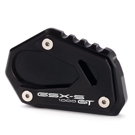 Modeer Für Suzuki GSX-S 1000GT 2022 Motorrad CNC Unterstützung Verlängerungsplatte Ständer Seitenständer Pad gsxs 1000 gt gsxs1000gt Zubehör (Schwarz)