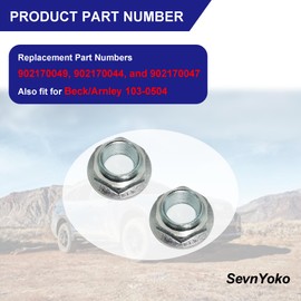 2Pc Front & Rear Axle Nut Kit OEM 902170049 Compatible with 2000-2025 Subaru - Fits Forester, Outback, Impreza, WRX, STI, Crosstrek, Ascent, BRZ - CV Spindle Nut Replacement