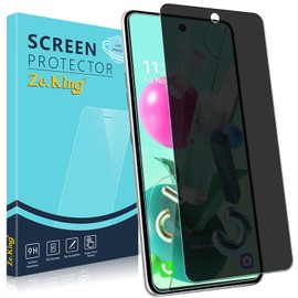 Zeking [2-Pack] for LG K92 4G/ 5G Privacy Tempered Glass Screen Protector, LG Q52 Privacy screen protector Anti-Spy 9H Hardness [3D Touch][Case Friendly] [Anti Scratch] Bubble Free