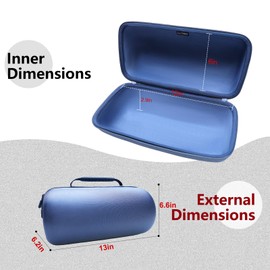 LTGEM Hard Travel Carrying Case for JBL Xtreme 4/3/2 Portable Bluetooth Speaker, Pouch for Accessories(Inside: 12" x 5.8" x 2.9"), Blue