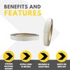 Gloss White Magnetic Tape Roll Easy Wipe Racking Strip 20mm