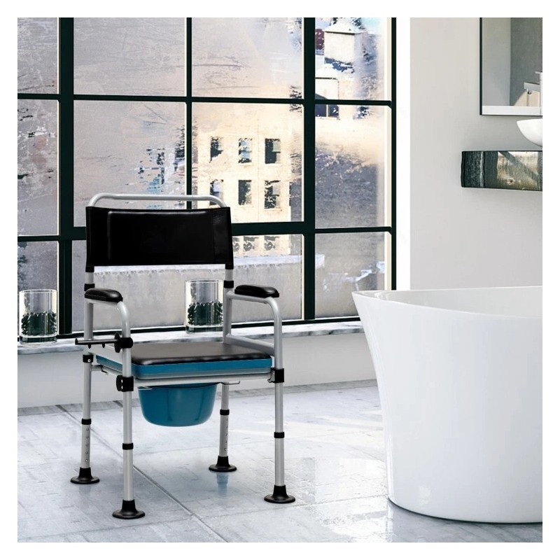 Costway 4-in-1 Commode Chair Folding Bedside Chair Seat Adjustable w/Detachable