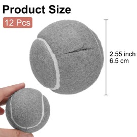 sourcing map 12 Pcs Precut Walkers Tennis Balls, Universal Precut Glide Balls Walkers Accessories Glides for Furniture Legs and Floor Protection, Grey