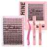 Cluster Lashes Individual Eyelashes, Wide Handle, D-Curl, DIY Single, Soft