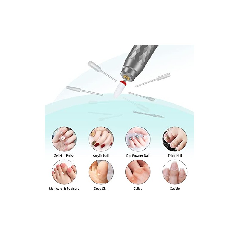 DANNARY Electric Nail Drill Machine Professional,Cordless Electric Nail File for