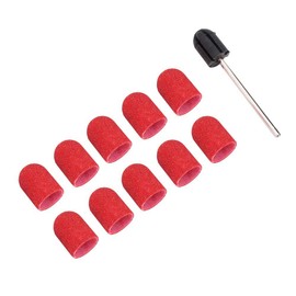Kit de brocas para taladro de uñas, tapa de anillo de lijado Cabezal para taladro de uñas para manicura Pedicura Fresa para pulido de uñas Uso en el salón del hogar 10 x 15 mm(4#)