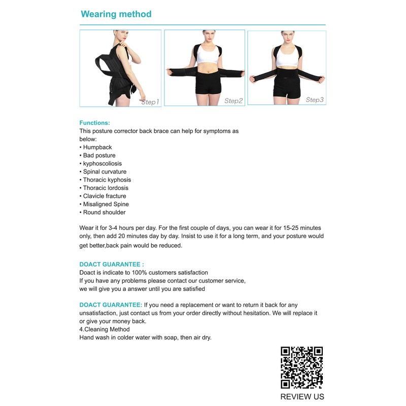 Posture Corrector Back Brace Support for Shoulder Back Waist, Unisex