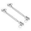 2PCS M8 Thread Stainless Steel Turnbuckle Wire Rope Tensioner Marine