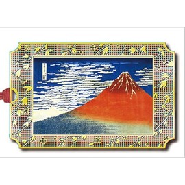Toyo Seimitsu Kogyo Bookmark, Hokusai, Kaikai Sunny Day, Red Fuji, Gold, UK001