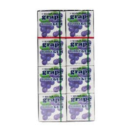 Marukawa Japan Marble Bubble Gum Orange Strawberry Melon Grape Flavor 8 pack - Grape