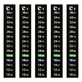 WanFengXue 5 Pcs Water Thermometer Aquarium Thermometer Sticker Water Thermometer Sticker for Temperature Measurement Adheres to the Surface of Objects to Measure Temperature, Convenient and Wide