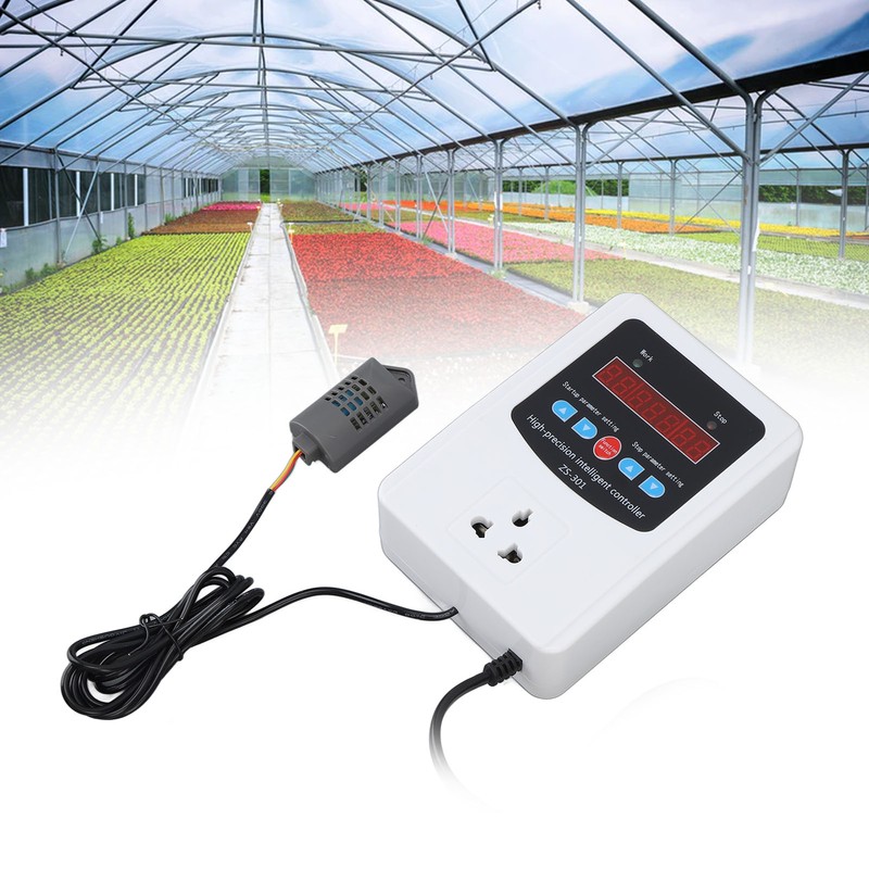 1500W Digital Humidity Controller LCD Display Humidistat Plastic Timing Air