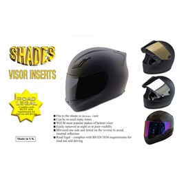 Shades Motorcycle Helmet Visor Insert ~ Dark