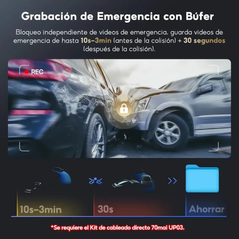 Camara Para Auto M310 2k (2560*1440) 70mai, Camara Para Automovil