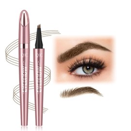 Magic Liquid Eyebrow Pencil - New 4 Tip Microblade Eyebrow Pen, Eyebrow Contouring Pen, Natural Long-Lasting Hair-Like Defined Brows Microblading Eyebrow Pencil (# 01)