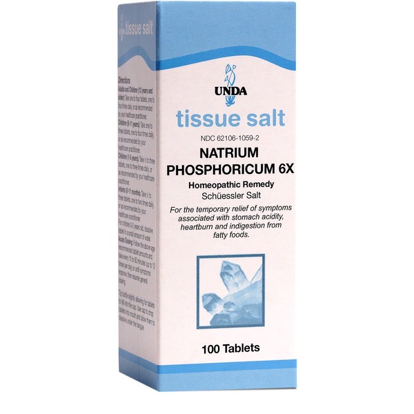 UNDA Natrium Phosphoricum 6X (Salt) - Homeopathic Remedy Supports Temporary