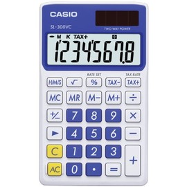 Casio SL300VCBESIH SL300VCBESIH Solar Wallet Calculator with 8-Digit Display (Blue)