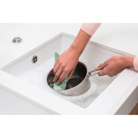 Brabantia - Sinkside Geschirrhandtücher Mikrofaser - Saugt das 7-Fache Seines Eigengewichts auf - Für die Reinigung von Geschirr & Arbeitsflächen - Weniger Reinigunsmittel Nötig - 2er-Set - Jade Green