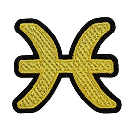 RECHERE Constellation Symbols Zodiac Embroidered Iron On Patch Applique (Pisces)