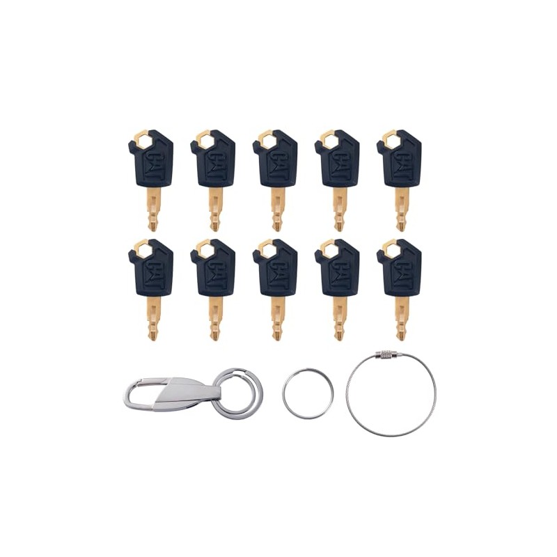 5P8500 Cat Key Heavy Equipment Keys Set with Keychain Compatible
