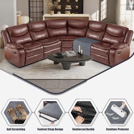 KinCam Waterproof Recliner Sectional Couch Covers, Oversized Reclining Sofa Covers for L Shape Couch, Non Slip Couch Cover for Sofa Washable Slipcover (1 Seat Couch Cover, Dark Gray)