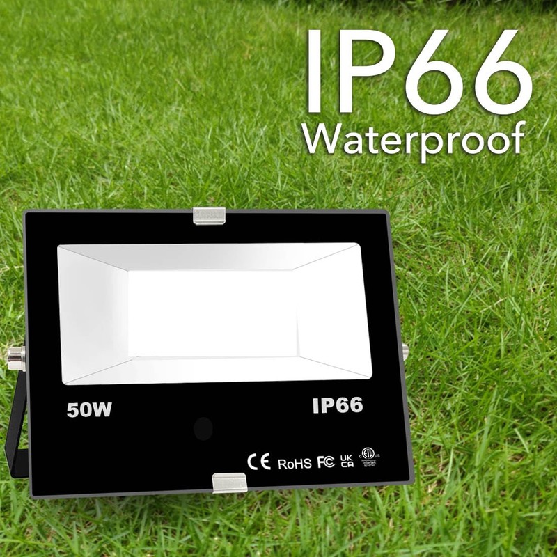 HEKEE LED Flood Light Outdoor, 50W RGB Color Changing 5000
