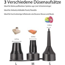 LEBEXY Electric Air Pump for Air Mattress Pump Air Mattress Pool Air Pump Elktro Air Mattress Pump Air Pump Mattress for Pool Dinghy Air Bed Gymnastics Ball High Performance