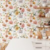 Coloritto Garden Flowers and Birds Peel and Stick Wallpaper |