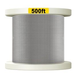 TooTaci 50 Pack 1/8 Invisible Cable Railing Kit with 500FT 1/8 T316 Stainless Steel Cable for 2×2 Railing Posts of 1/8 Deck Cable Railing Kit