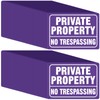 Tandefio 100 Pack No Trespassing Signs Private Property Metal Anti-Rust
