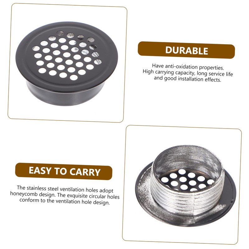 COHEALI 8Pcs Round Air Vent Holes for Cabinets Wardrobe Vent