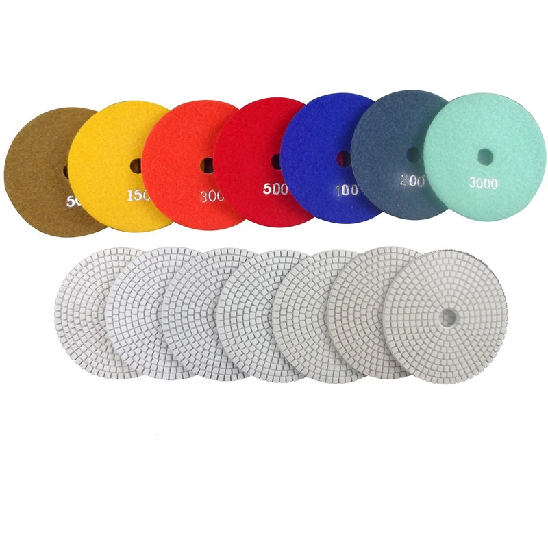 Konfor 7pcs 125mm Marble Granite Wet Diamond Polishing Pads