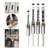 BIGP 4 Pieces Square Hole Drill Bit Square Mortising Drill