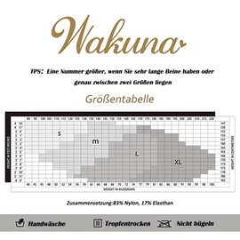 WAKUNA Pack of 3 Tights for Women - 20 Denier Transparent Tear-Resistant Pressure-free Comfort Waistband Fine Tights, black