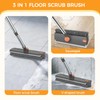 Floor Scrub Brush with Scraper and Stiff Bristle, Grey&Orange