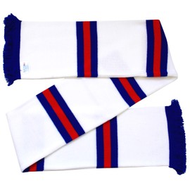 Arena Scarves Rangers Supporters Striped scarf in Away Colours White/Royal/Red