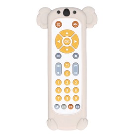 Baby Remote Control Toy Simulation Educational Musical Infant TV Remote Toy with Silicone Cover Teether Koala Cover and White Remote